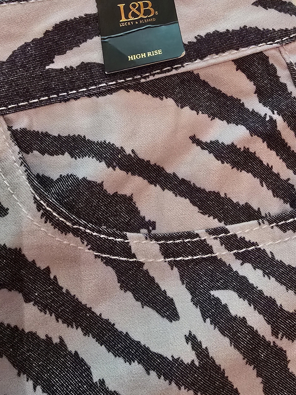 Lucky & Blessed White and Black Flare Trousers - Picture 6 of 7